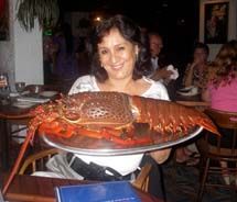 The restaurant prides itself on fresh seafood, including this 10-pound New Zealand lobster.  // © 2012 Yana Deaton